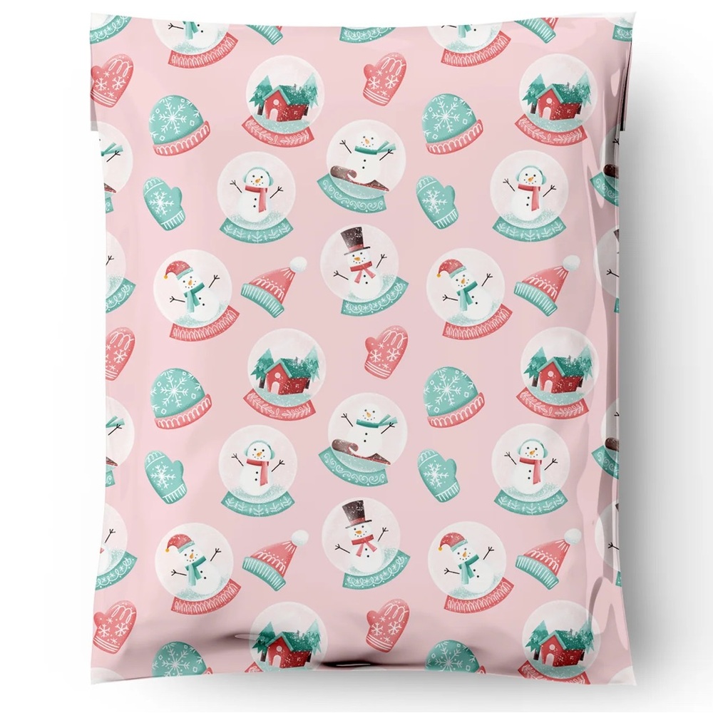 Christmas Snow globes Poly Mailers 10x13 Pack of 25 - Picture 2 of 10